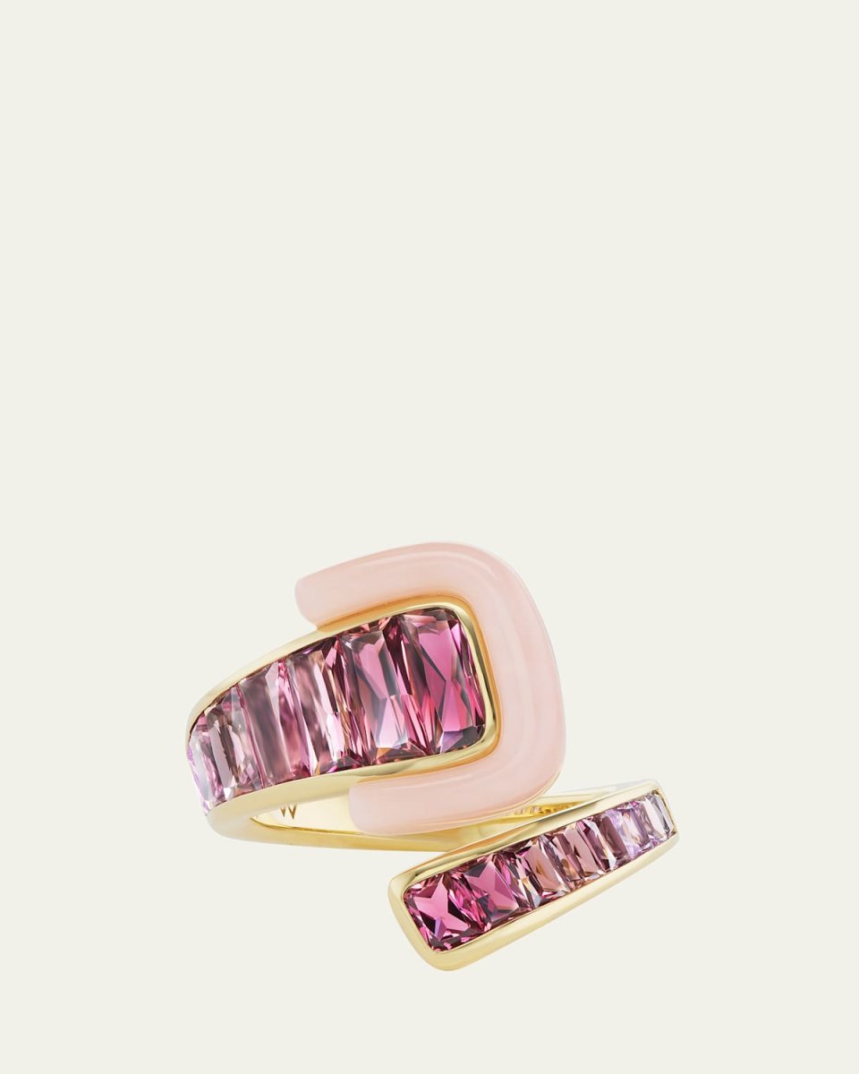 18K Yellow Gold Buckle Statement Ring